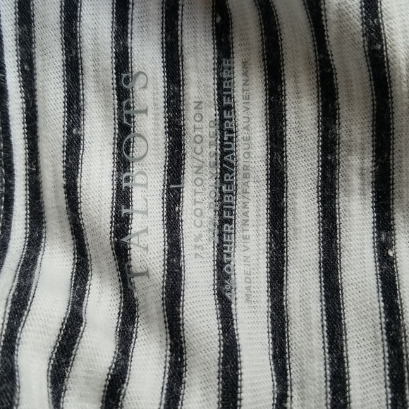 (L) Talbots Classic Striped Natural Sailor Business Casual Collared Cottagecore - Picture 3 of 10